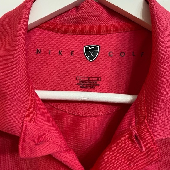 Nike Golf Mens Size Large Fuchsia Polo Shirt Cooling Sports Tennis Pickle Ball - Picture 5 of 10